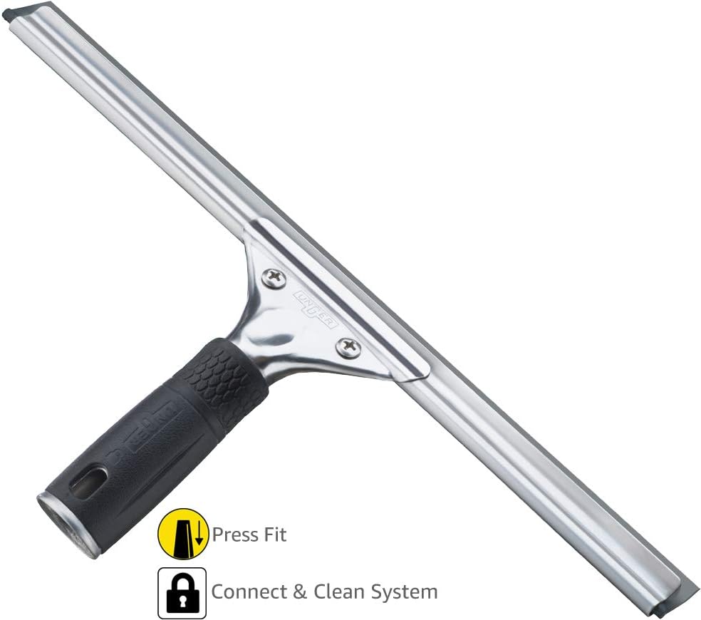 Escobilla acero inox 12pulg vidrio goma repuesto resistente