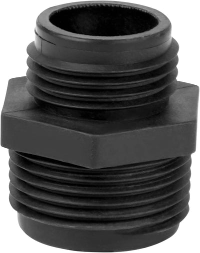 Reductor GH-1 1x3/4 pulg macho para manguera jardín negro