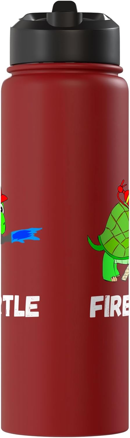 Botella agua acero inox aislada bombero tortuga