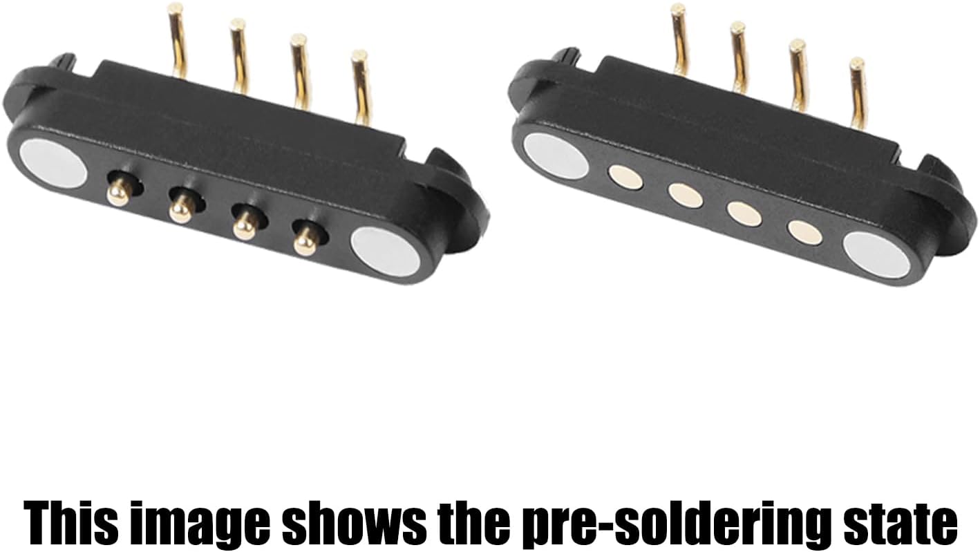 Conector magnético pogo pin 4P con cable 10cm para alimentación DC