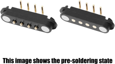 Conector magnético pogo pin 4P con cable 10cm para alimentación DC