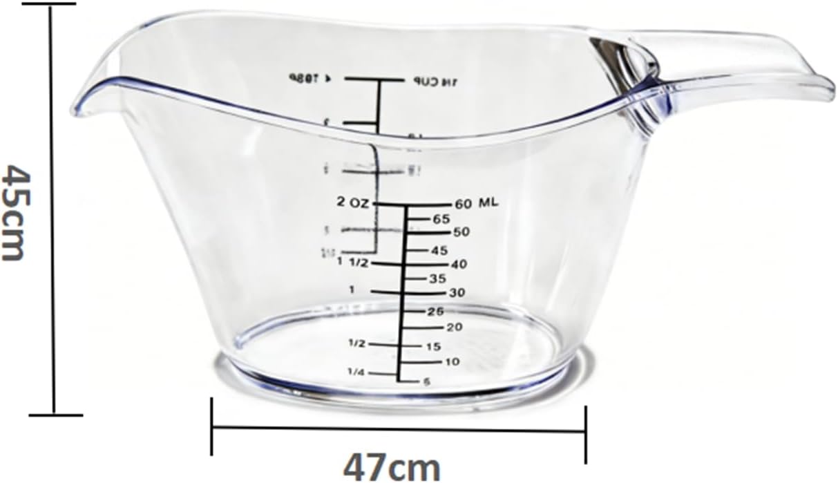 2 Pzas Tazas Medidoras 2oz con Cuchara Vasos Transparentes