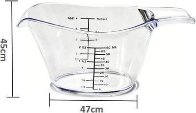 2 Pzas Tazas Medidoras 2oz con Cuchara Vasos Transparentes