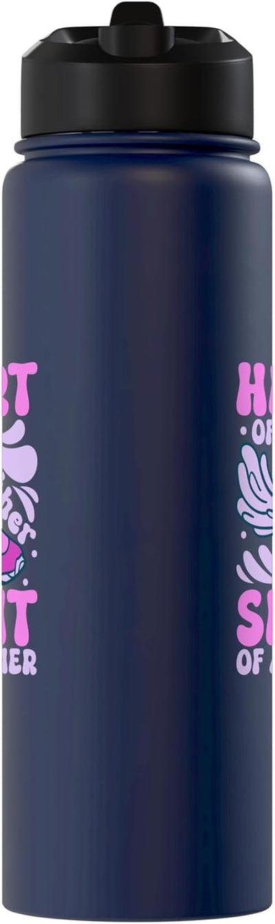 Botella de agua acero inoxidable aislada para runner y mamá