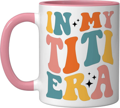Taza Cerámica para Mujer Cool Aunt Tia Rosa/Blanca