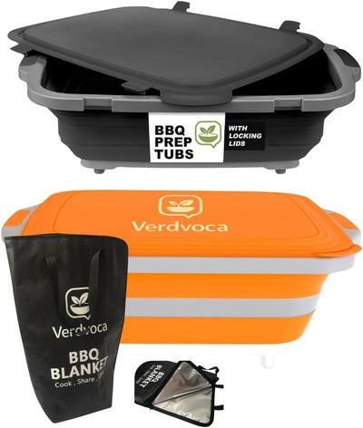 Tub Barbacoa Plegable 16L y Manta Tyvek Negro 21pulg