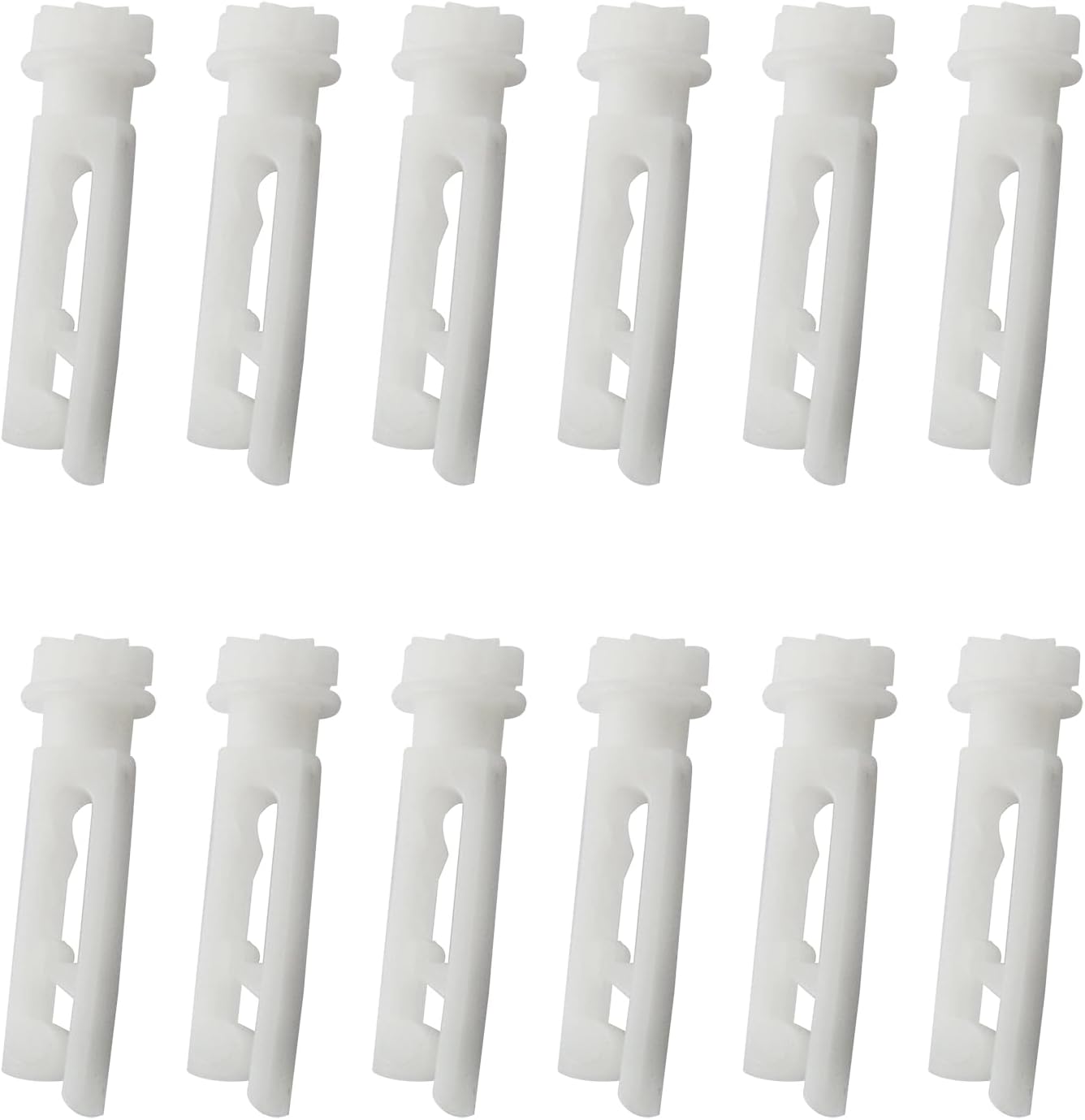 Clips reparación vertical blanco para cortinas 12 pzas