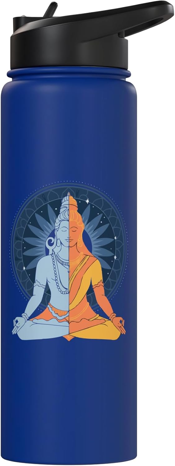 Botella de agua aislada de acero inoxidable Lord Shiva Maha Shivratri