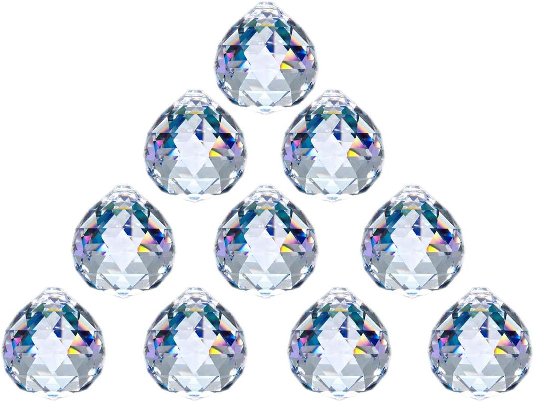 Prisma bola cristal decorativa para lámpara 10 pzas