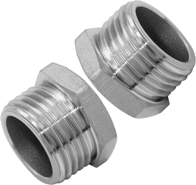 Tapones manguera jardín acero inox 3/4 GHT macho 304 set 2