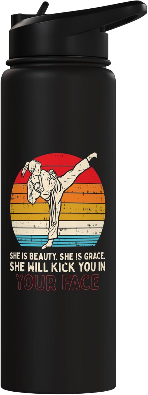 Botella de agua aislada de acero inoxidable regalo artes marciales