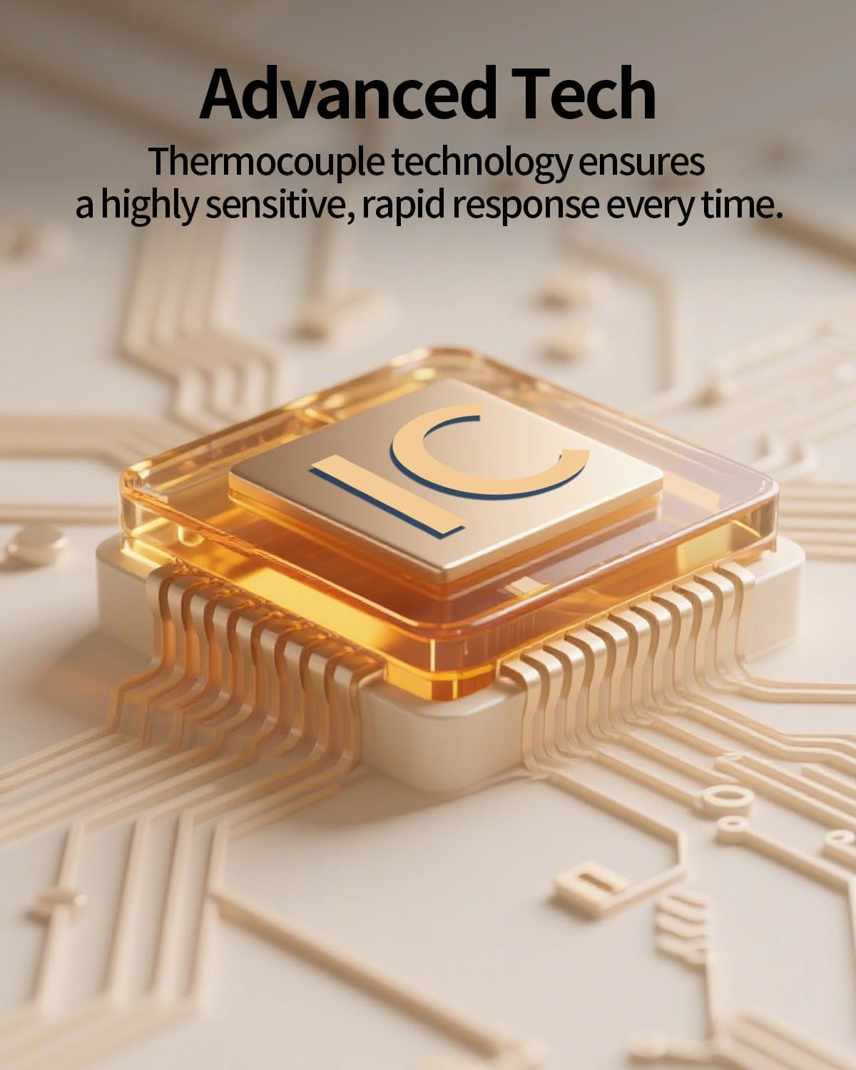 Termómetro digital carne ±0.5°F impermeable IP67 pantalla giratoria