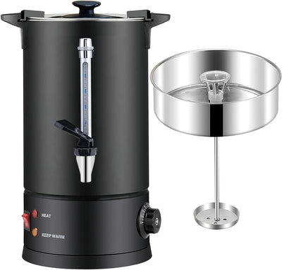 Urna café acero inox 304 8L 50 tazas negro