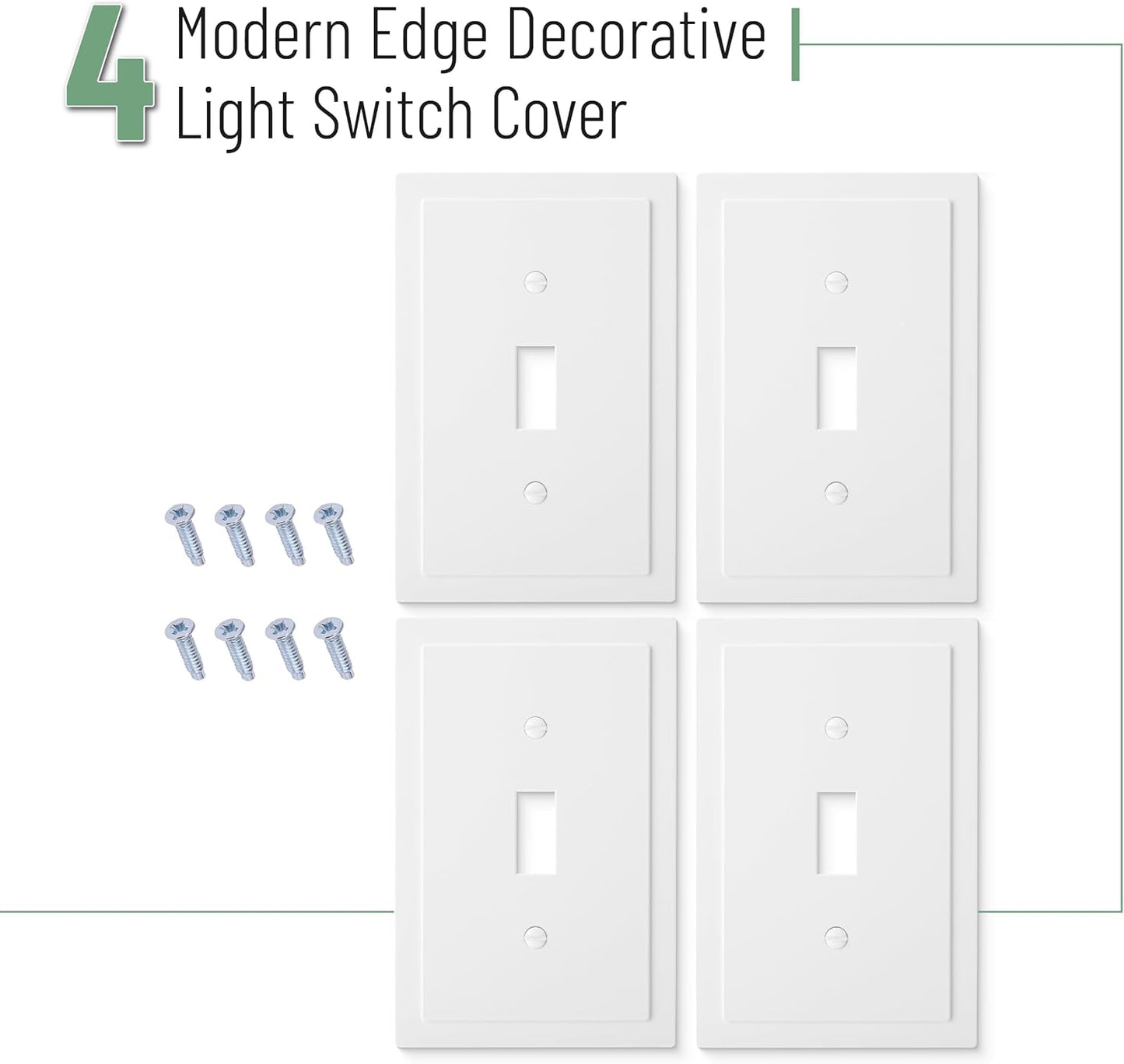 Placas interruptor modernas pack 4 blanco