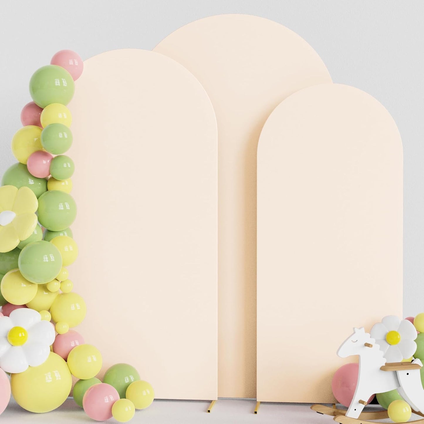3 Pzas Fundas Elastano Arco Boda 7.2x6.6x6ft Soporte Chiara