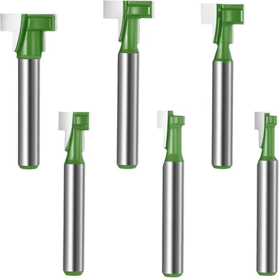 Set 6 brocas enrutador orificio cerradura 1/4-5/8pulg carburo
