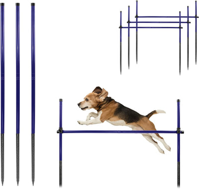 Juego curso agilidad perros metal 3 pzas ajustable