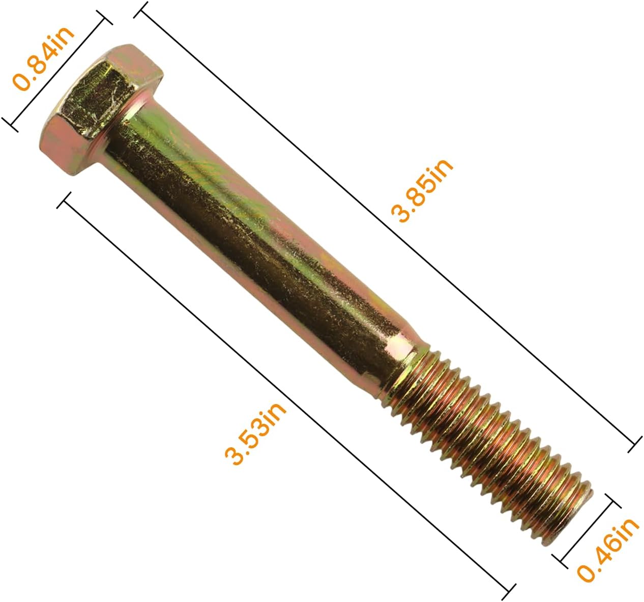 Tornillos acero grosor 1/2-13x3.5pulg 10uds