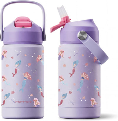 Botella de agua para niños sin BPA con popote a prueba de fugas