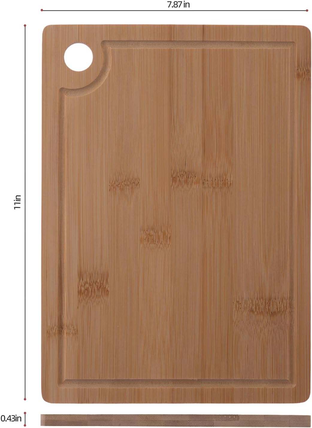 Tablas de cortar de madera para cocina de bambú resistente 11 x 7.87