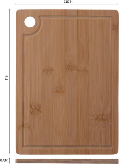Tablas de cortar de madera para cocina de bambú resistente 11 x 7.87