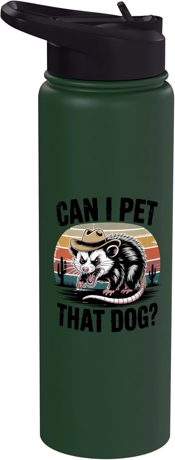 Botella agua acero inox aislada meme possum
