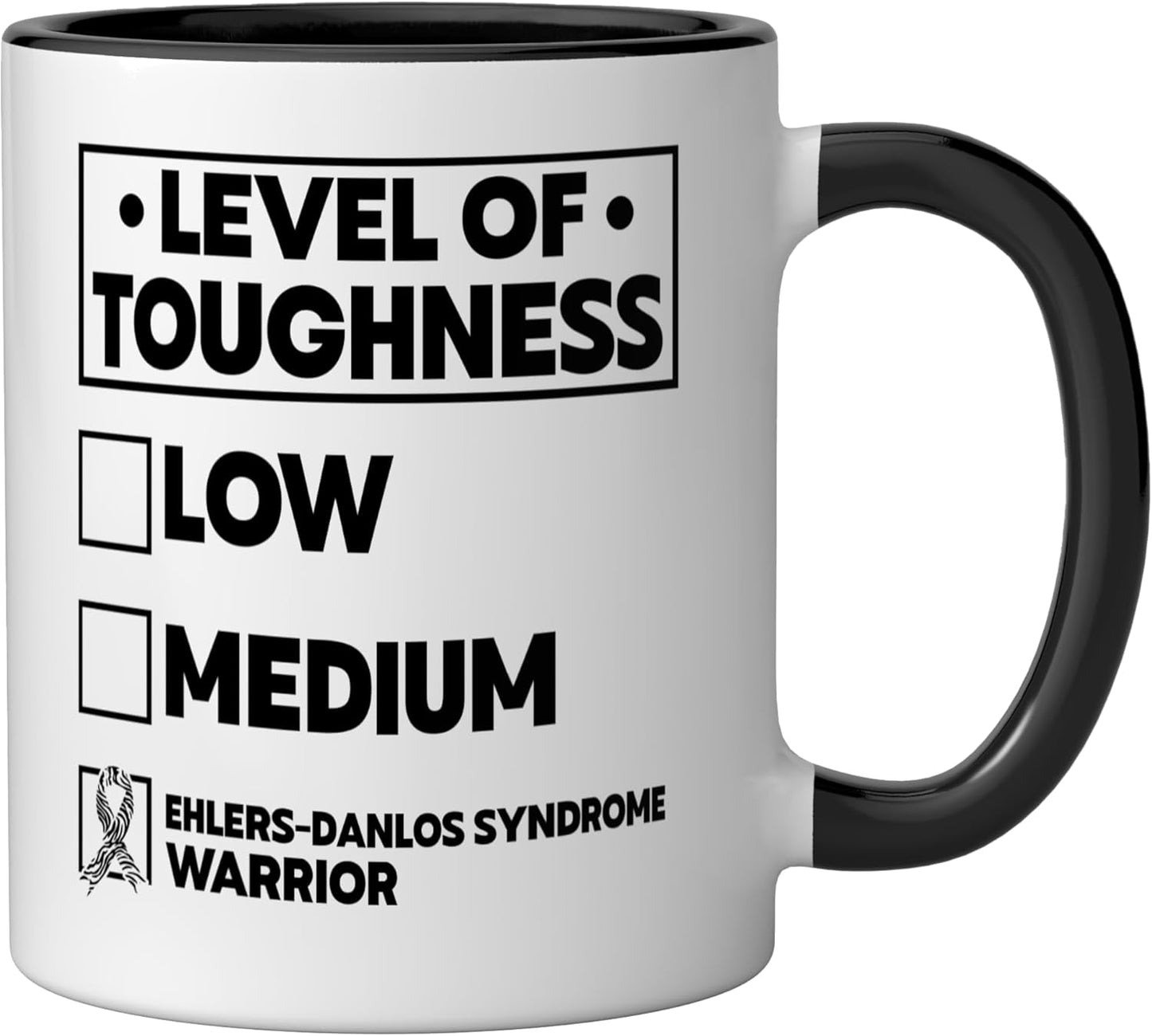 Taza Cerámica EDS Warrior Negro/Blanco