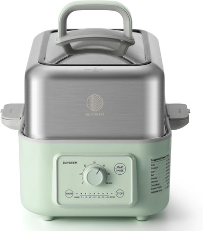 Vaporizador eléctrico 5.3qt con contenedor cerámica amarillo
