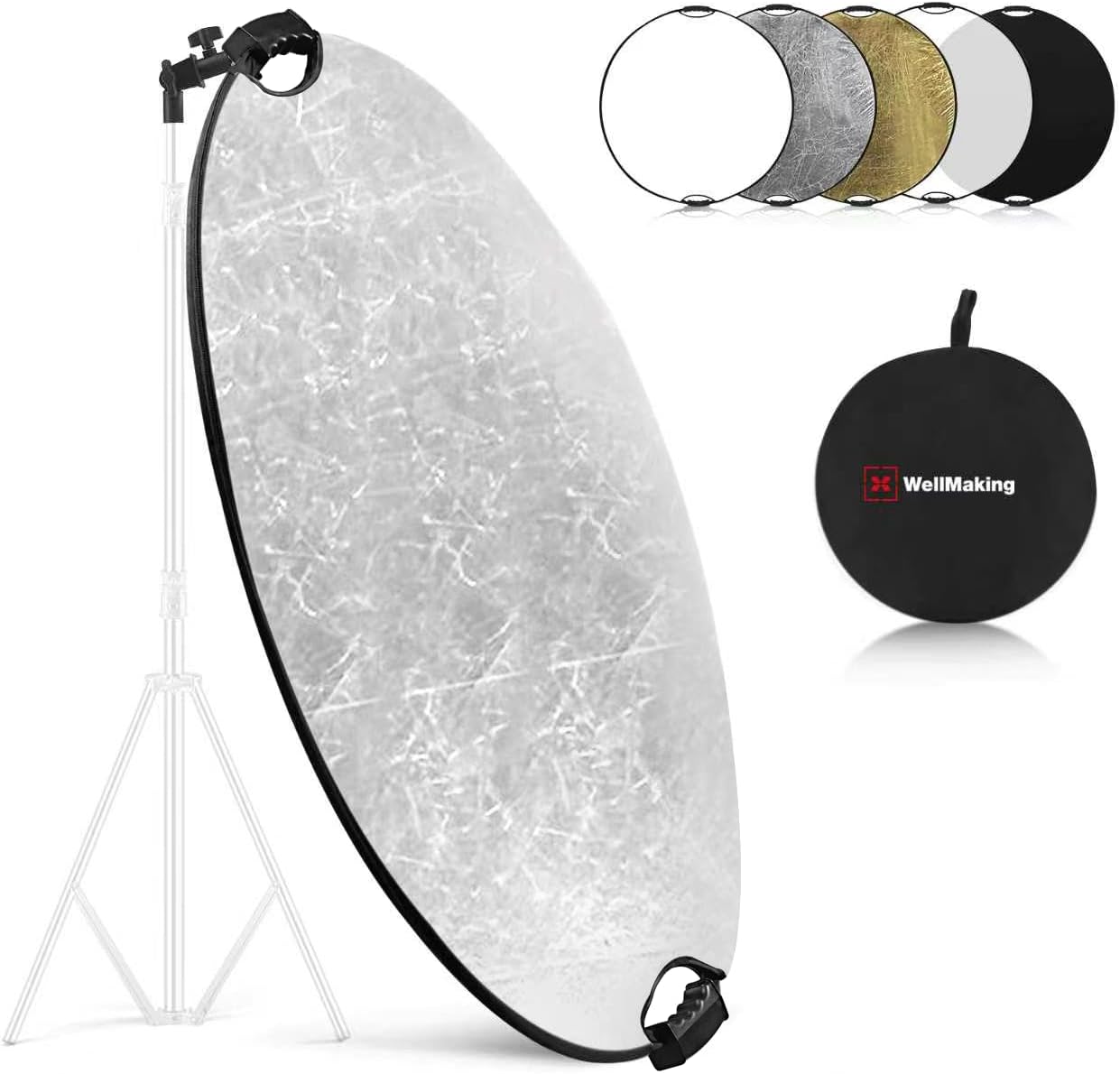 Reflector 32pulg 5en1 plegable con bolsa adaptador estudio