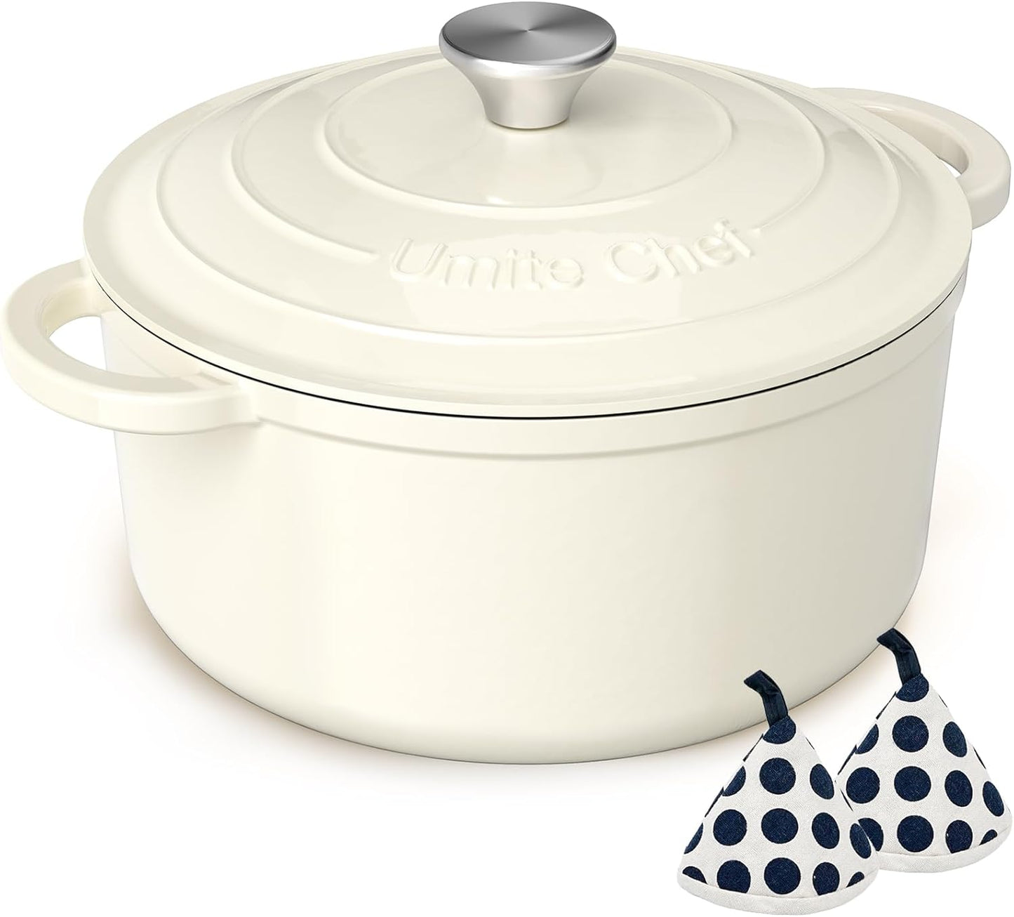 Horno holandés hierro fundido esmaltado 7qt con tapa y libro