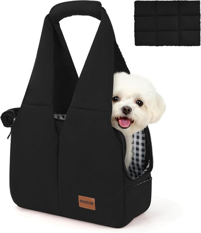 Bolsa transportadora plegable para perros y gatos con 6 bolsillos