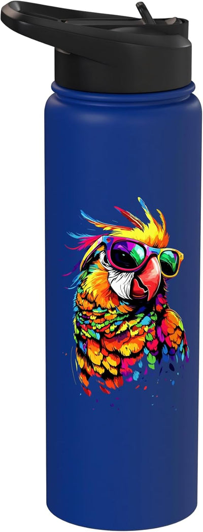 Botella de agua aislada de acero inoxidable para loros