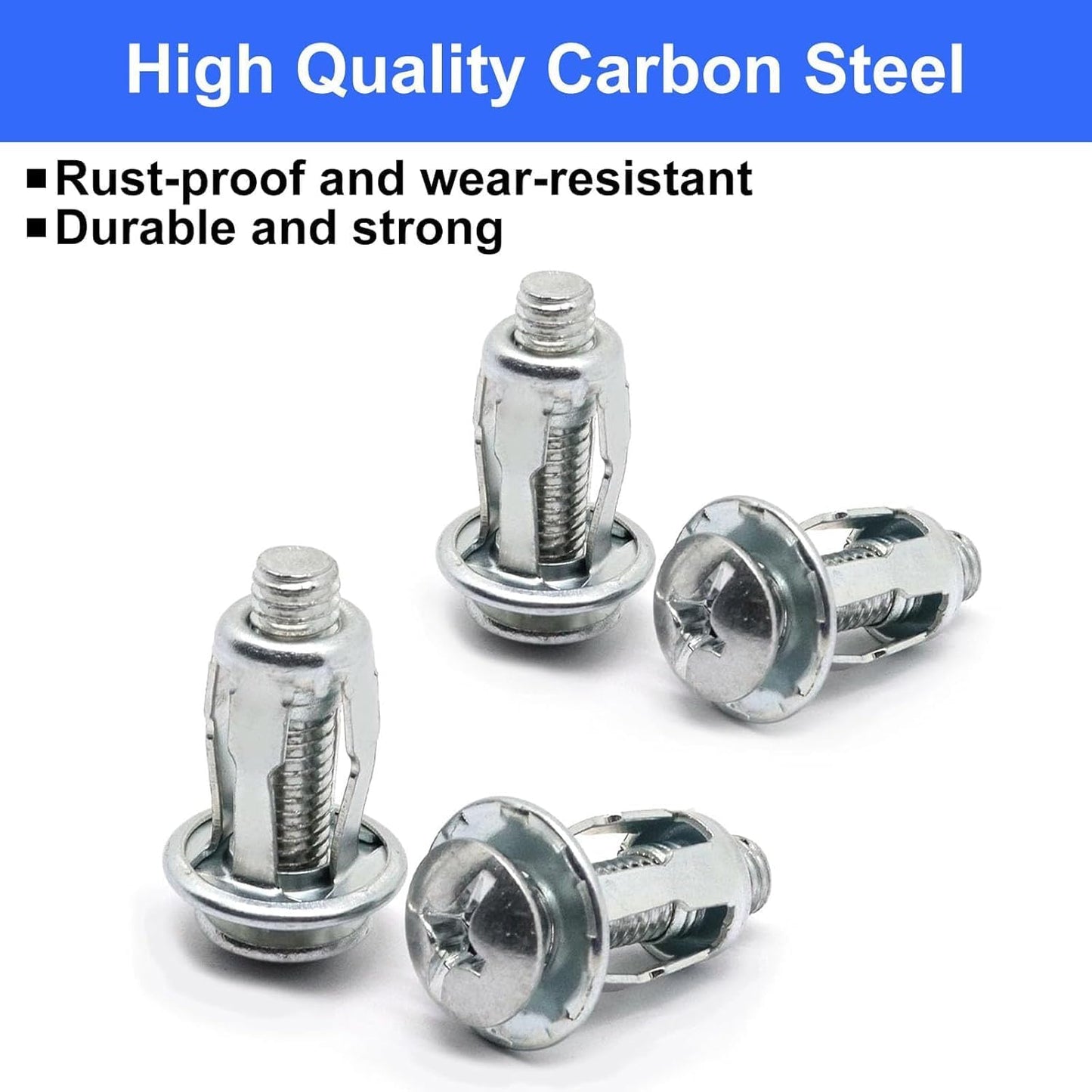 30 Anclajes Pared Huecos M6x1pulg Resistentes