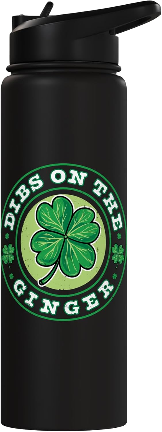 Botella agua acero inox aislada St Patricks Day