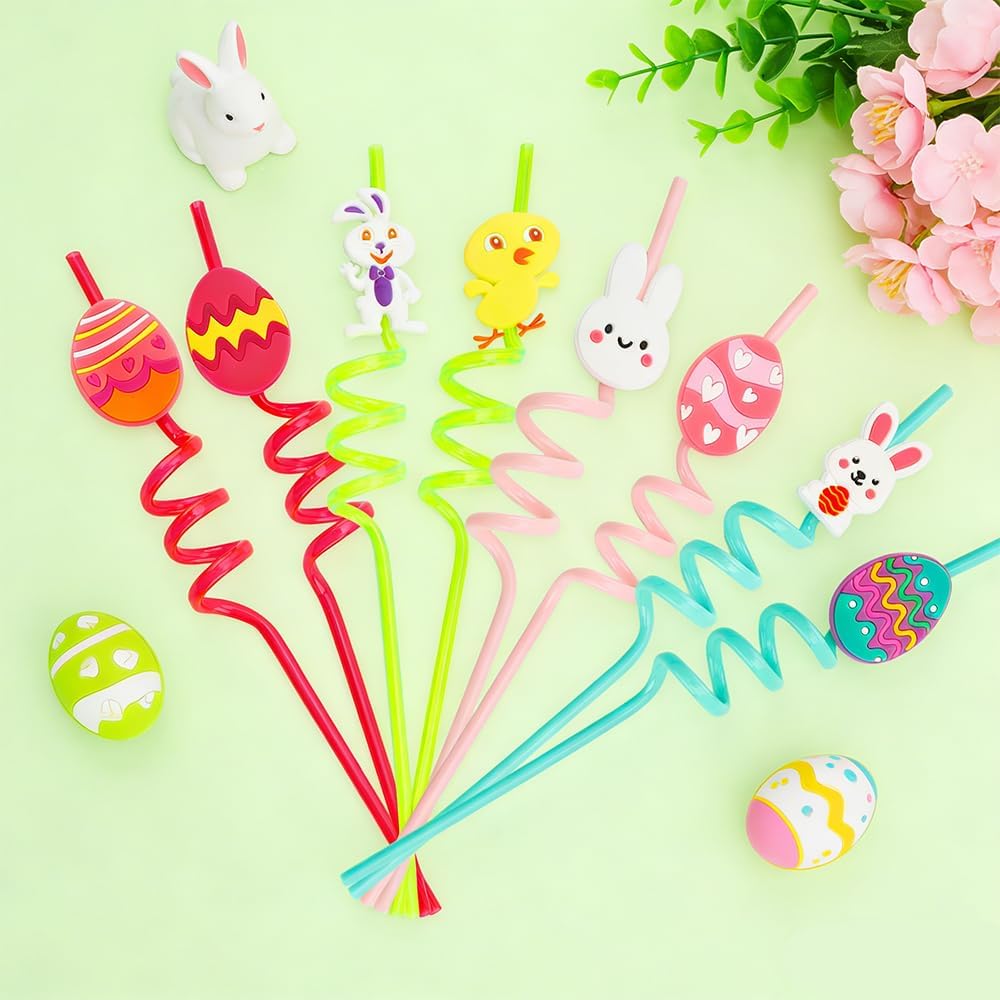 Popotes reutilizables de Pascua para bebidas y cócteles