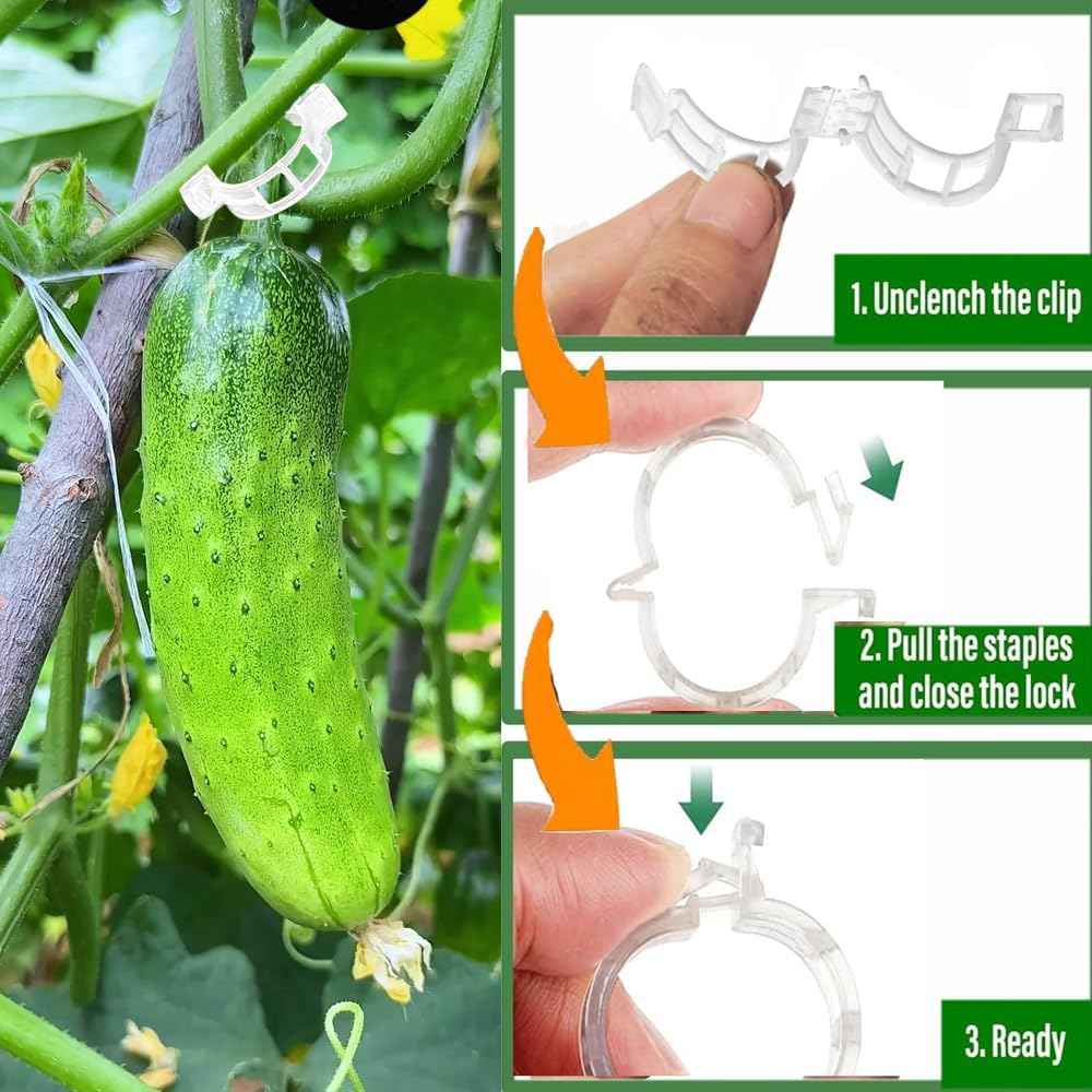 120 Clips Plástico para Plantas Trepadoras y Vid