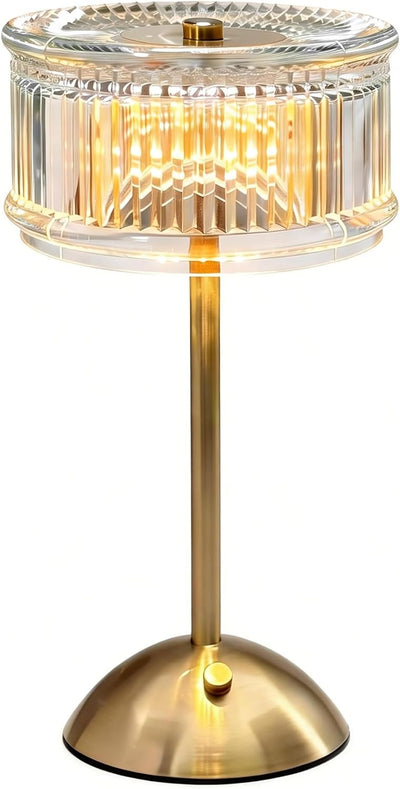 Lámpara mesa inalámbrica recargable cristal LED 3 colores