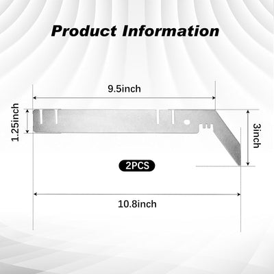 2 Pzas Colgador Doble Barra para Telón Boda 23cm