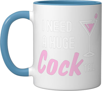 Taza Cerámica para Cóctel Joke Adulto Azul/Blanco