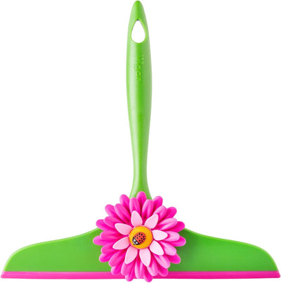 Escobilla multiusos 9pulg ducha cristal pared rosa verde