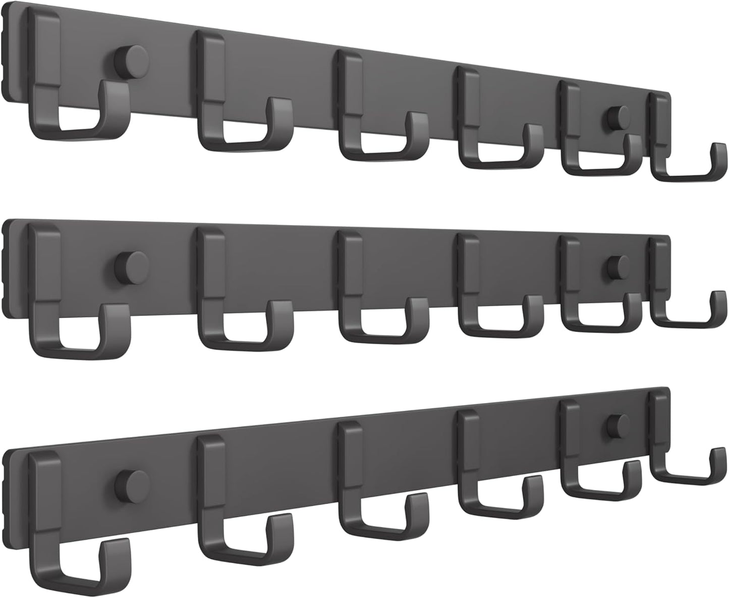 Perchero pared set 3 con 6 ganchos para abrigos dormitorio