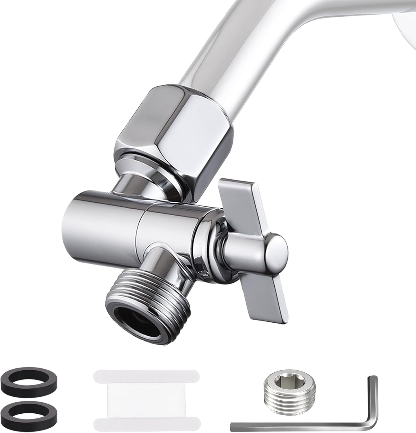 Adaptador ducha ajustable acero inox 304 cromado