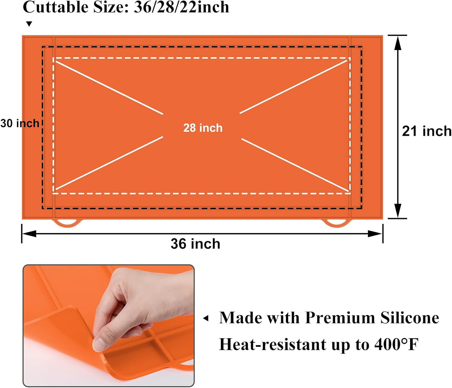 Alfombrilla silicona para Blackstone 36/30/28 pulg