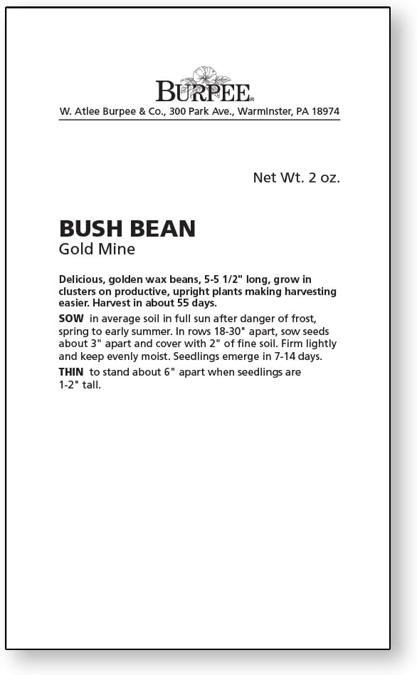Semillas frijol Gold Mine Bush 2oz