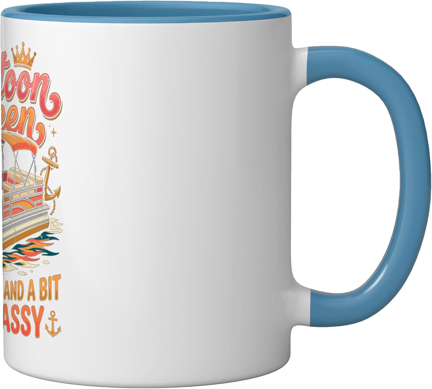 Mug cerámico Pontoon Queen con diseño elegante y divertido