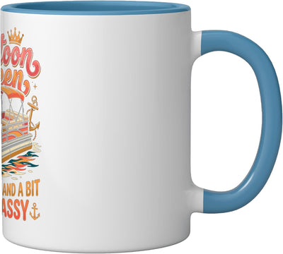 Mug cerámico Pontoon Queen con diseño elegante y divertido