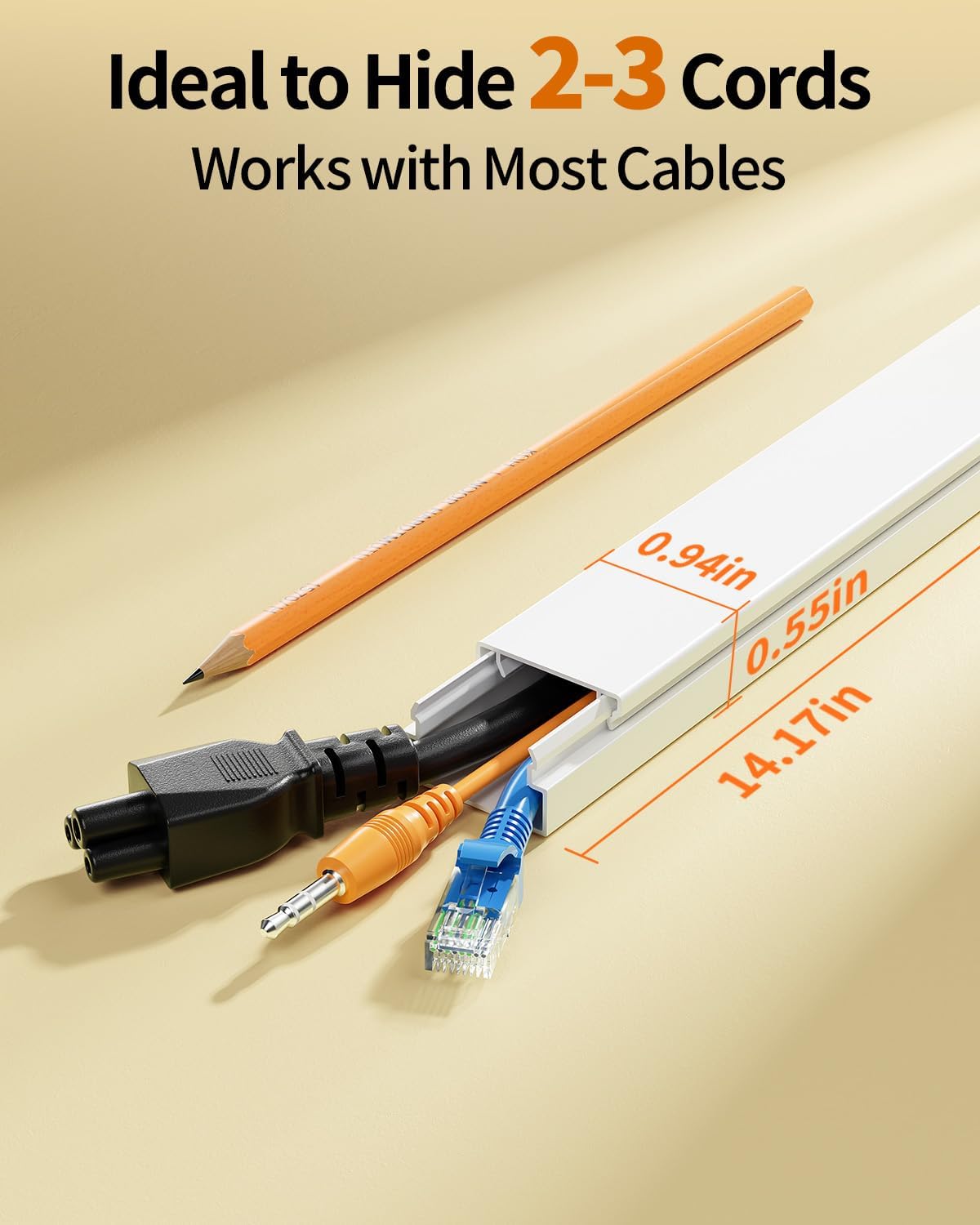 Cubiertas para cables pared 2-3 hilos 70.8pulg blanca