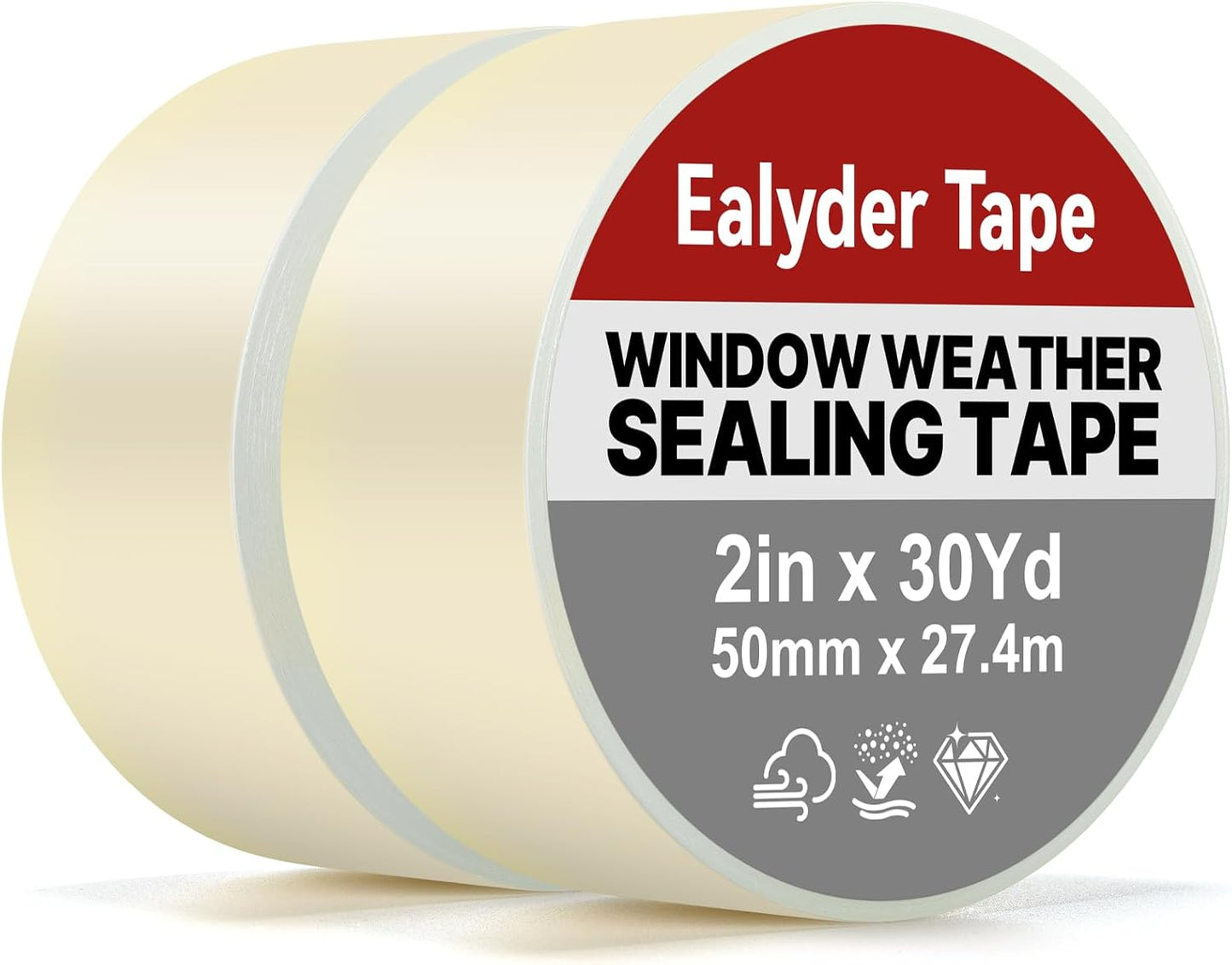 Cinta sellado transparente ventanas 2pulg x30yardas 2 rollos