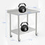 Mesa Preparación Acero Inox 30x24pulg 2 Estantes