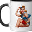 Taza Cerámica Pin Up Negro/Blanco